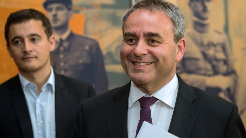 Xavier Bertrand et Gérald Darmanin le 18 juin 2015 à Lille.