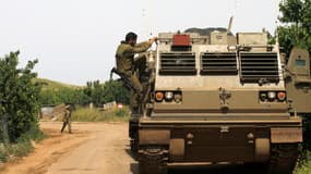 Des chars israéliens sur le plateau du Golan, le 10 mai 2018