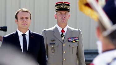 Emmanuel Macron et François Lecointre, le nouveau chef d'état-major des Armées.