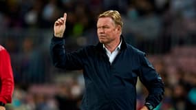 Ronald Koeman lors d'un match du Barça en Liga, le 17 octobre 2021