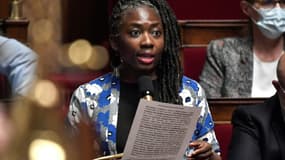 La députée Danièle Obono (La France insoumise) à l'Assemblée nationale le 28 juillet 2020 à Paris