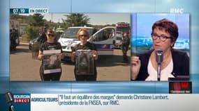 Christiane Lambert, de la FNSEA, sur les antispécistes: "Quand je vois ces militantes jeunes qui comparent un camp de concentration à un abattoir, qui parlent d’Holocauste et de camions de déportation, stop ! Ce sont des animaux, pas des humains."