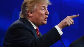 Le favori des primaires républicaines américaines Donald Trump, lors d'un débat télévisé le 28 octobre 2015 à l'université du Colorado de Boulder