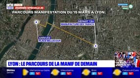 Lyon : le parcours de la manifestation du mercredi 15 mars
