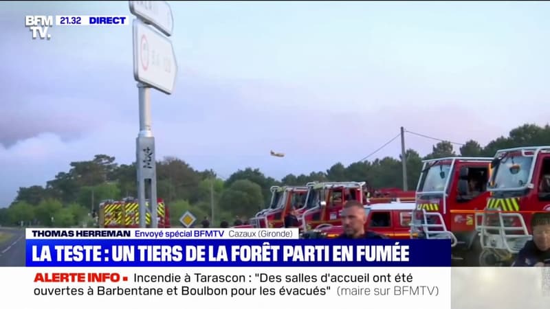 Incendies en Gironde: les sapeurs-pompiers toujours fortement mobilisés dans 
