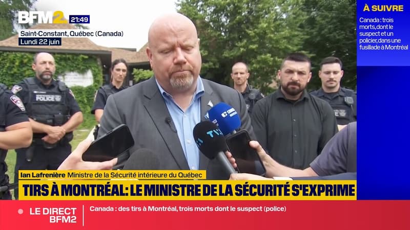 "C'est un moment très triste": l'émotion du ministre de la Sécurité intérieure du Québec après la mort d'un policier