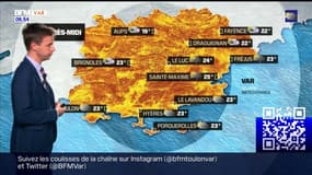 Météo Var: un temps couvert, parfois menaçant, 22°C à Fayence et 23°C à Toulon