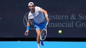 Le joueur de tennis français Térence Atmane lors de sa demi-finale de Masters 1000 à Cincinnati, 16 août 2025