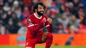 Mohamed Salah lors de Liverpool-Newcastle (4-2, Premier League), le 1er janvier 2024