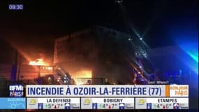 Seine-et-Marne: incendie dans une usine de traitement de déchets