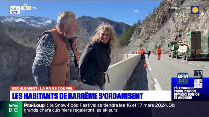 RN85 coupée dans les Alpes-de-Haute-Provence: les habitants de Barrême s'organisent