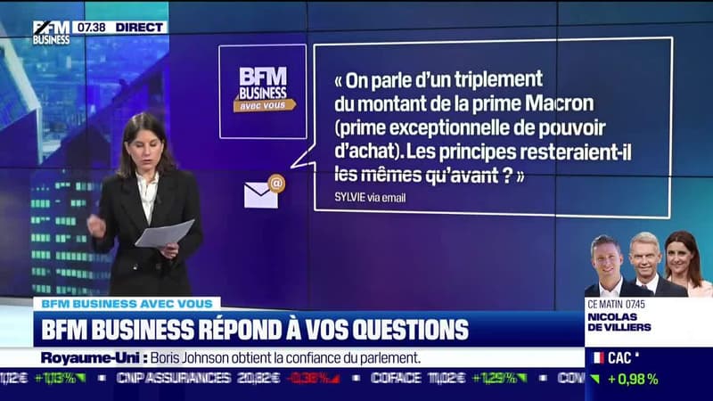 BFM Business avec vous: Triplement du montant de la prime Macron, les principes resteront-ils les mêmes ? - 07/06