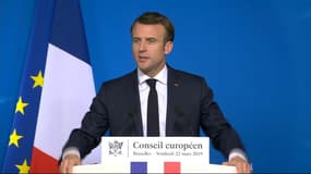 Emmanuel Macron à Bruxelles le 22 mars 2019