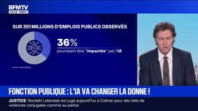 36% des postes de la fonction publique pourraient être "impactés"par l'IA