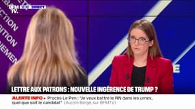 Lettre de l'ambassade américaine aux entreprises françaises: "elles n'ont pas à répondre", estime Aurore Bergé 