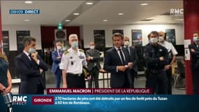 Visite surprise d'Emmanuel Macron dans des commissariats parisiens auprès de la BAC