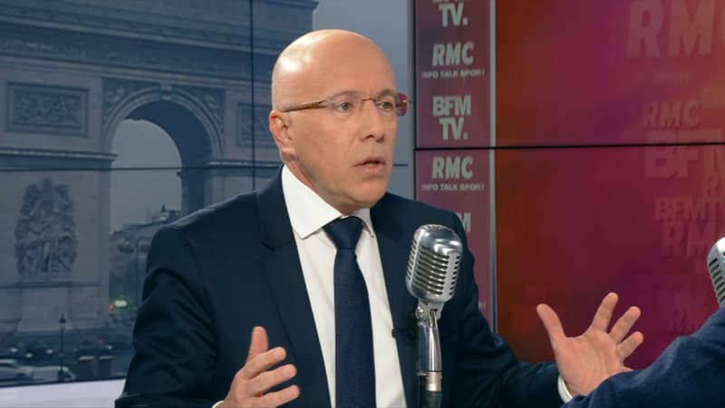 Éric Ciotti, député LR des Alpes-Maritimes, sur le plateau de BFMTV et RMC. 