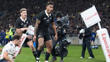 Rieko Ioane lors du match Nouvelle-Zélande-France (43-17), le 12 juillet 2025