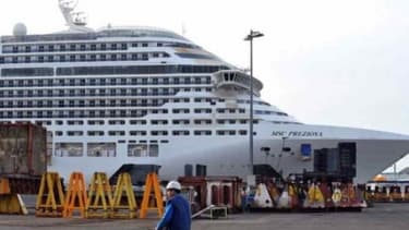 Le Preziosa, plus grand paquebot commandé en Europe, a été construit aux chantiers STX de Saint-Nazaire.