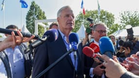 Michel Barnier à la Baule, en Loire-Atlantique, le 28 août 2021, pour les Universités d'été du parti Les Républicains