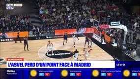 Basket: l'Asvel perd d'un point face à Madrid (77-76)