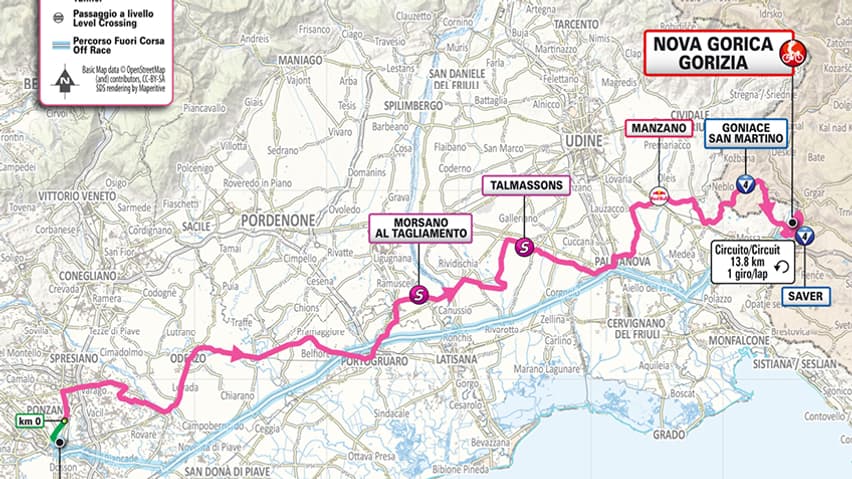 Parcours de la 14e étape du Tour d'Italie 2025 Parcours de la 14e étape du Tour d'Italie 2025