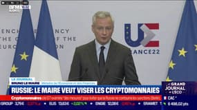 Bruno Le Maire veut viser les cryptomonnaies afin d’éviter que les sanctions financières ne soient détournées