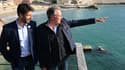 Tony Estanguet avec Renaud Muselier, le président de la région PACA, lors d'une visite à Marseille en mars 2022
