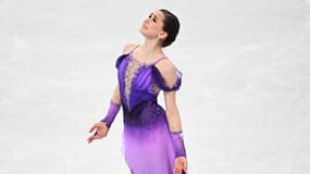 La jeune patineuse russe Kamila Valieva à Pékin, le 15 février 2022
