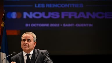 Xavier Bertrand lors du lancement de son mouvement, Nous France, le 1 er octobre 2022.