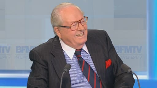 Jean-Marie Le Pen, président d'honneur du FN, a défendu Dieudonné sur BFMTV.