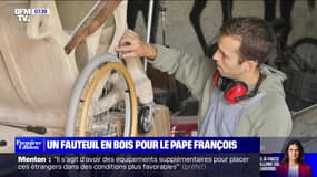 L'image du jour : Un fauteuil en bois pour le pape François - 19/09