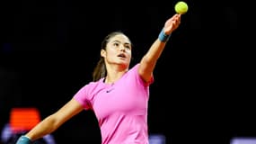 Emma Raducanu lors de l'Open de Stuttgart, le 18 avril 2023.