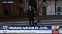 Macron arrive devant ses sympathisants esplanade du Louvre sur l'"Ode à la joie" 