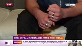 Rixe à Crépol: le témoignage de Mattéo, ami de Thomas