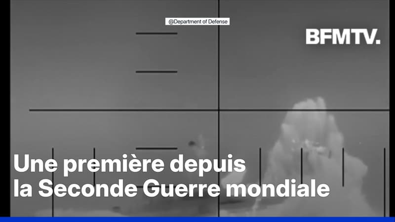 Les images d'une frégate iranienne torpillée par les États-Unis