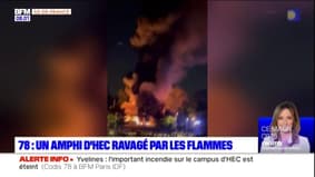 Yvelines: l'amphithéâtre d'un campus de HEC ravagé par un incendie à Jouy-en-Josas