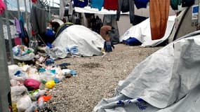 Un camp de migrants près de Lesbos, le 28 novembre 2017