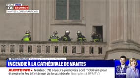 Un incendie s'est déclaré ce samedi matin à la cathédrale de Nantes. Les pompiers sont en cours d'intervention pour maîtriser les flammes. Une pâtissière, qui a appelé les pompiers au moment du départ de feu, a décrit "une ambiance très pesante et très triste" aux abords de la cathédrale.