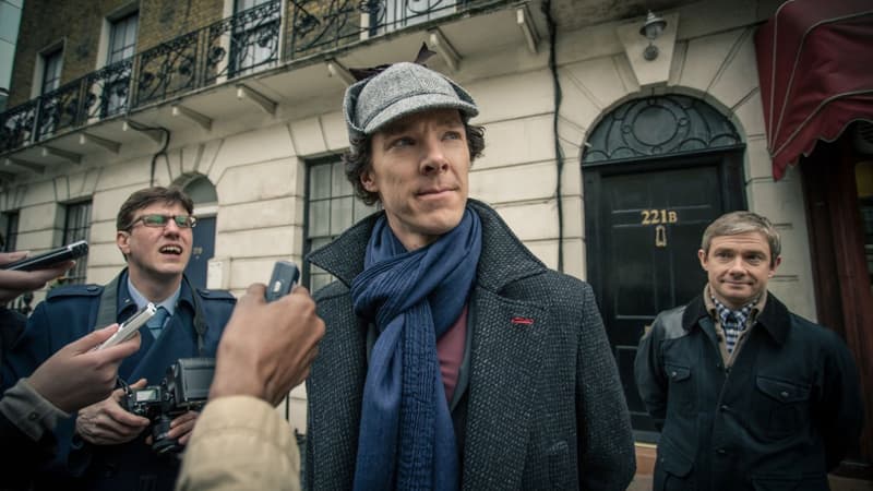 Benedict Cumberbatch et Martin Freeman dans Sherlock, la série de la BBC.