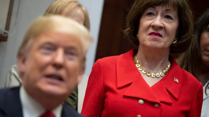 La sénatrice Susan Collins et Donald Trump en octobre 2018.