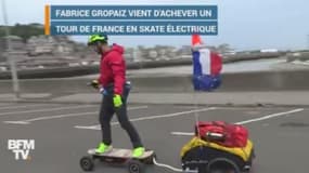 Cet homme a effectué un tour de France… en skate électrique 