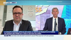 François Thuilleur (PDG de Paredes): 3.300 euros de prime pour chacun des 600 salariés: "c'est de l'argent que l'on a gagné grâce au travail des salariés [...] je tiens aussi à saluer l'intelligence des actionnaires"