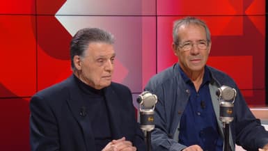 Joseph Péraldi, ancien bras armé du FLNC et le journaliste Frédéric Ploquin, invités de BFMTV-RMC, le 25 octobre 2024.