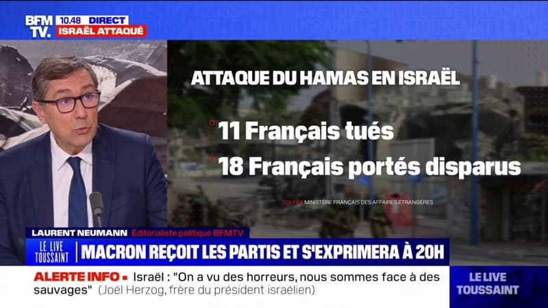 Attaques du Hamas: Emmanuel Macron reçoit les partis et s'exprimera ce jeudi à 20h pour évoquer la situation en Israël
