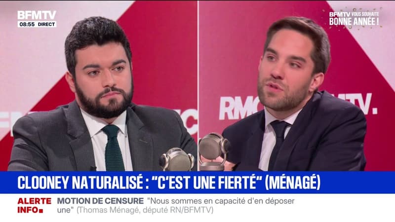 Naturalisation de George Clooney: "Il devrait demander sa résidence fiscale en France", estime Thomas Ménagé (RN)