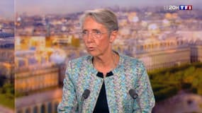 La Première ministre Élisabeth Borne lors d'une interview sur le plateau de BFMTV le 20 mai 2022