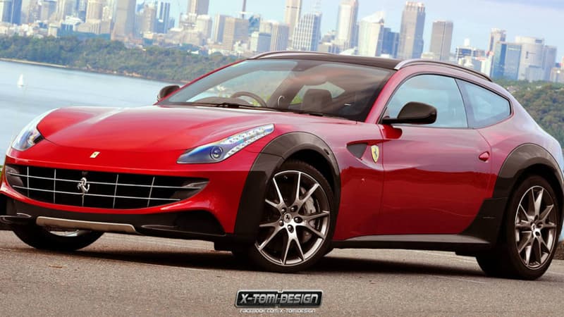 Depuis longtemps, les designers imaginent ce que sera le SUV de Ferrari. Ce FF Cross a été imaginé en 2013 par X-Tomi Design
