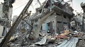 Le camp palestinien de Jabalia bombardé à Gaza, le 7 novembre 2024 (image d'illustration)
