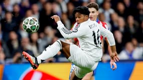 Endrick lors du match Atlético-Real (1-0, 2 t.a.b. 4, Ligue des champions), le 12 mars 2025